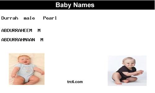 durrah baby names